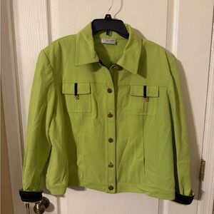 St. John Sport by Marie Gray utility green denim jacket